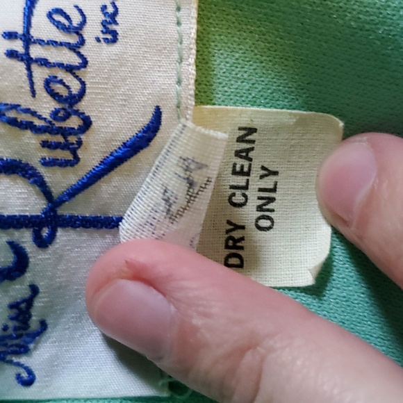 Vintage 70s Miss Rubette Mint Green Formal Prom Maxi Dress - Picture 12 of 12